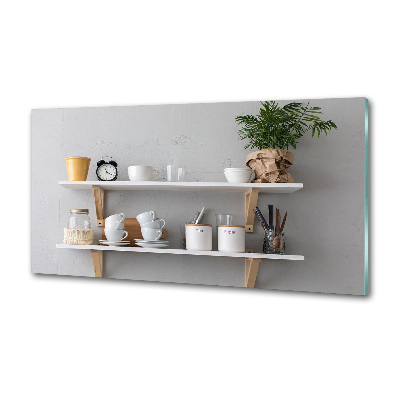 Küchen wandpaneel Dekorationen im Regal