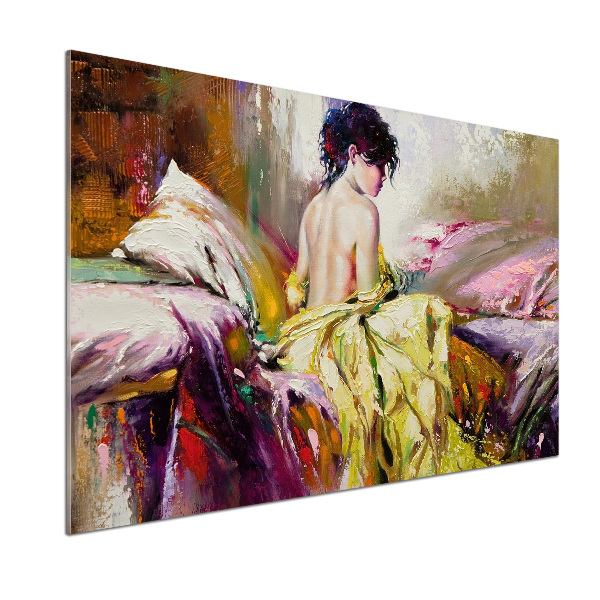 Küchen wandpaneel Halbnackte Frau