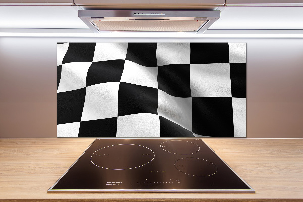 Glasrückwand für die küche Zielflagge