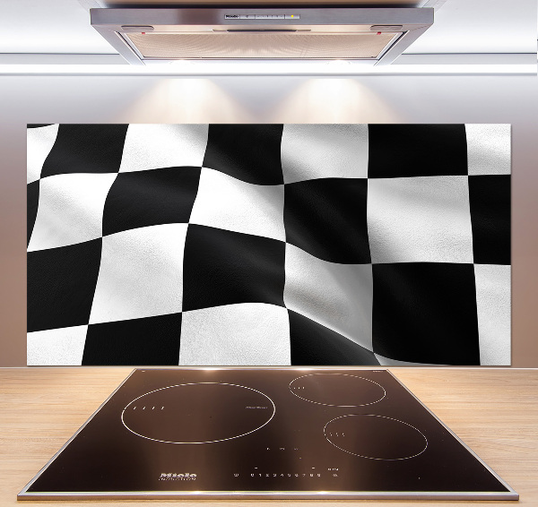 Glasrückwand für die küche Zielflagge