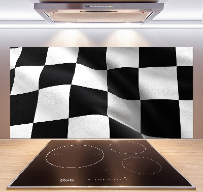 Glasrückwand für die küche Zielflagge