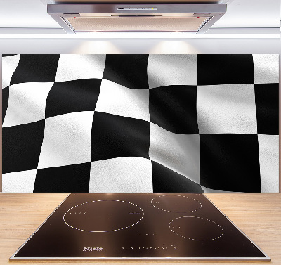 Glasrückwand für die küche Zielflagge