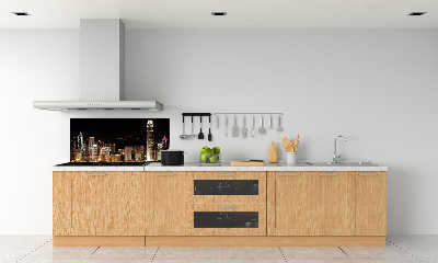 Platte für Küchenrückwand Hongkong bei Nacht