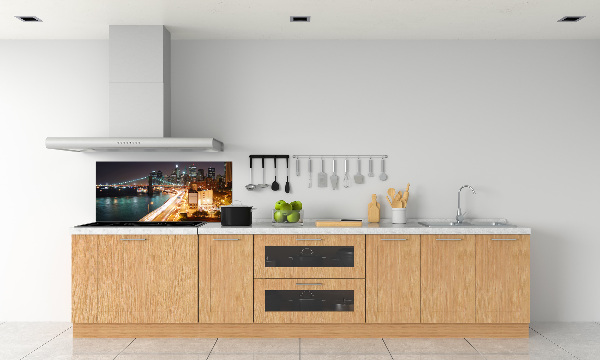 Küchen wandpaneel New York bei Nacht