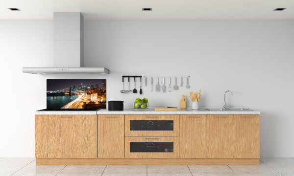 Küchen wandpaneel New York bei Nacht