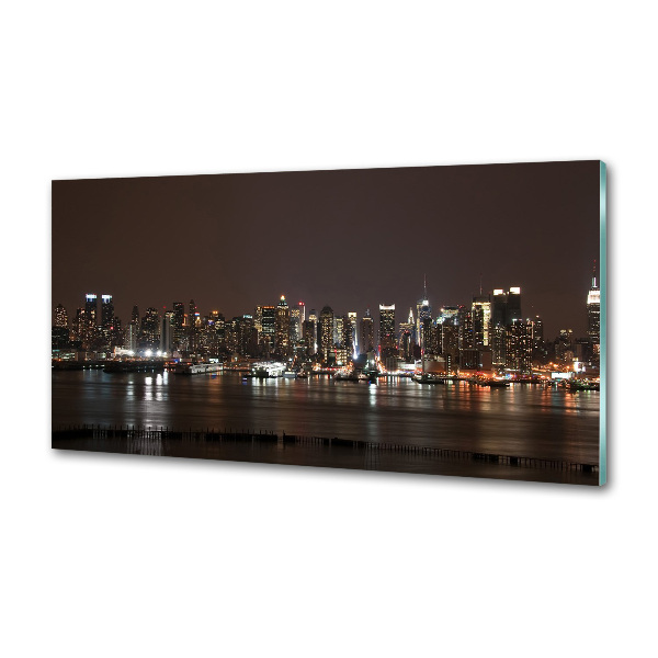 Platte für Küchenrückwand New York bei Nacht