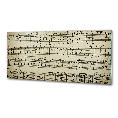 Platte für Küchenrückwand Noten auf einem Stab