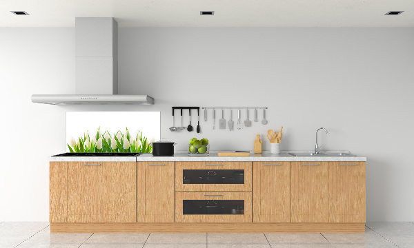 Platte für Küchenrückwand Weiße Tulpen