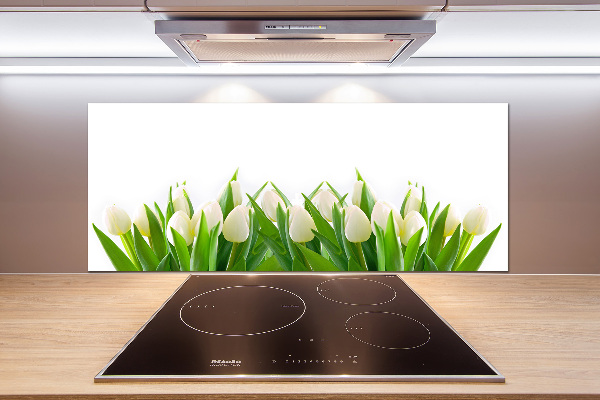 Platte für Küchenrückwand Weiße Tulpen