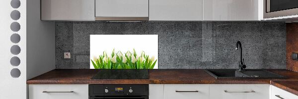 Platte für Küchenrückwand Weiße Tulpen