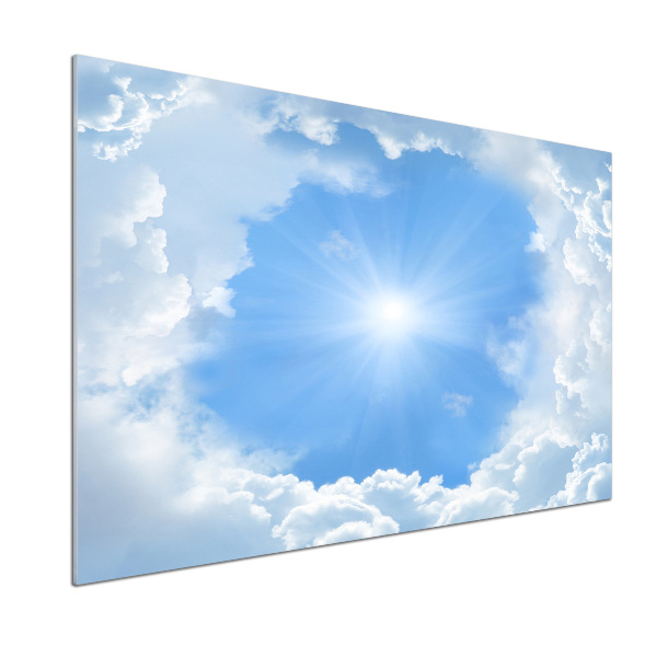Glasrückwand für die küche Wolken am Himmel
