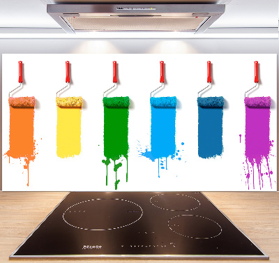 Glasrückwand für die küche Farbrollen