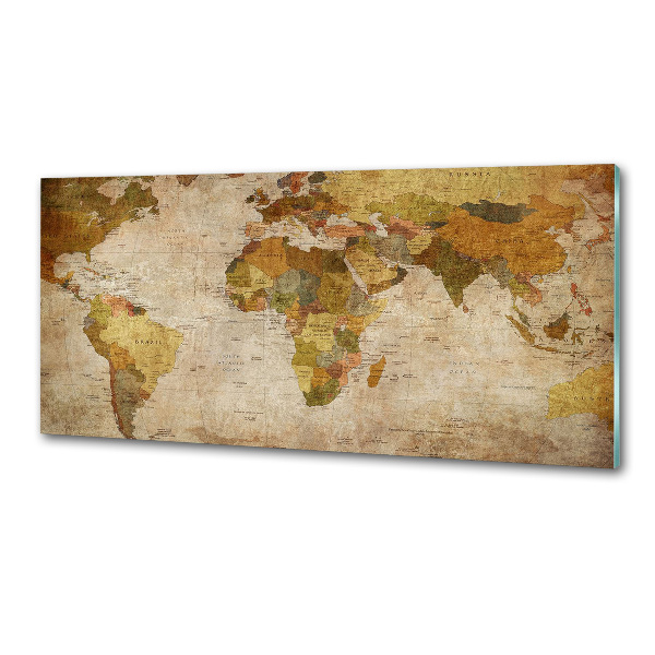 Platte für Küchenrückwand Politische Karte