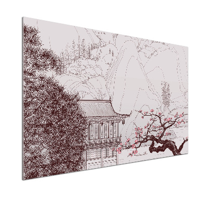 Platte für Küchenrückwand Chinesische Landschaft