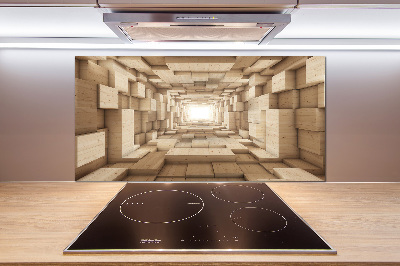 Küchen wandpaneel Holztunnel