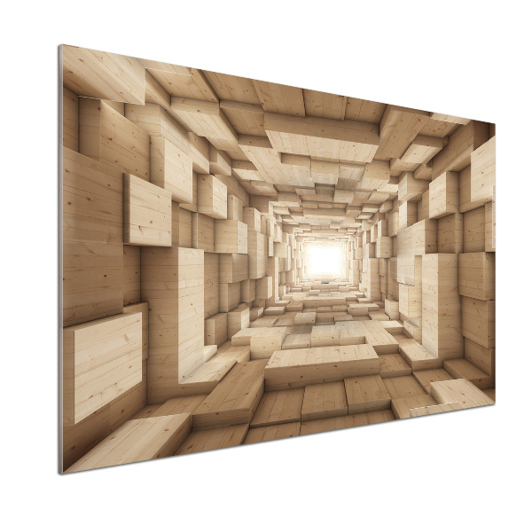 Küchen wandpaneel Holztunnel
