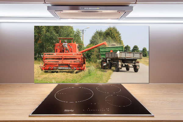 Küchen wandpaneel Mähdrescher