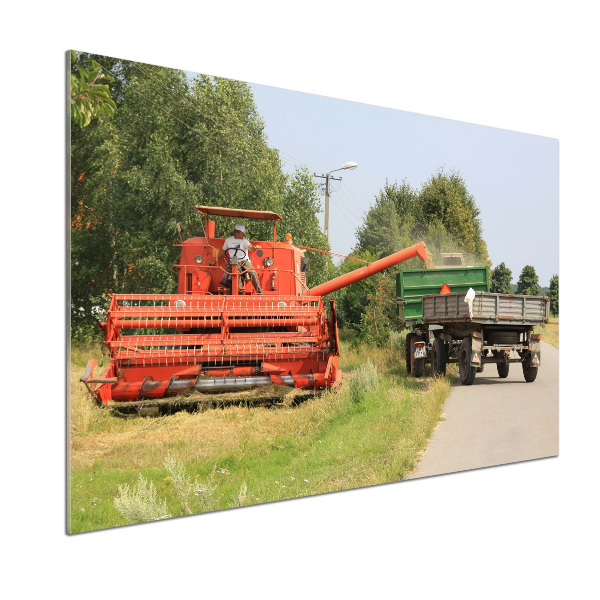 Küchen wandpaneel Mähdrescher