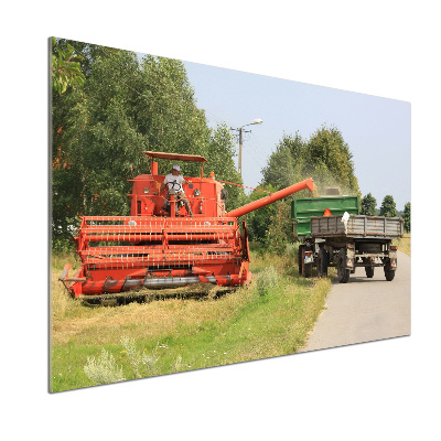 Küchen wandpaneel Mähdrescher