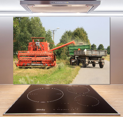 Küchen wandpaneel Mähdrescher