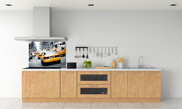 Glasrückwand für die küche New Yorker Taxis