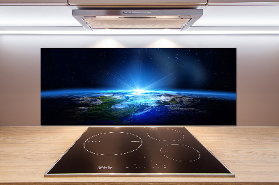 Glasrückwand für die küche Planet Erde