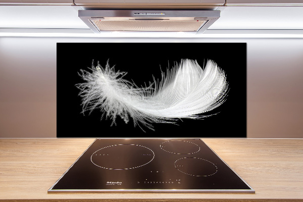 Glasrückwand für die küche Feder