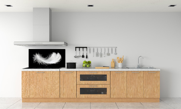 Glasrückwand für die küche Feder