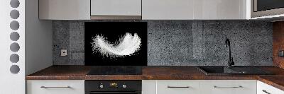 Glasrückwand für die küche Feder