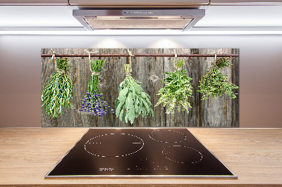 Küchen wandpaneel Kräuter an einer Schnur