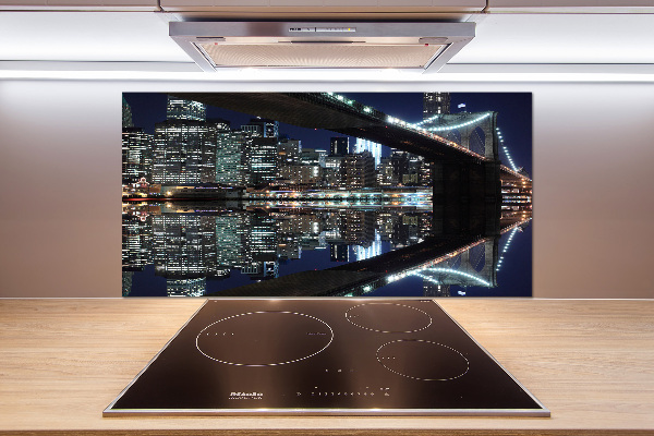 Glasrückwand für die küche Brooklyn Bridge