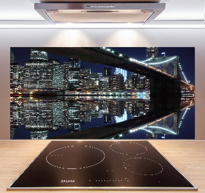 Glasrückwand für die küche Brooklyn Bridge