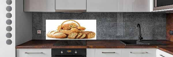 Glasrückwand für die küche Brot im Korb