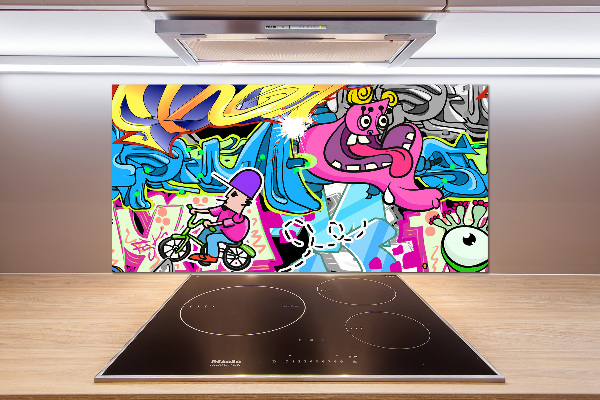 Platte für Küchenrückwand Graffiti