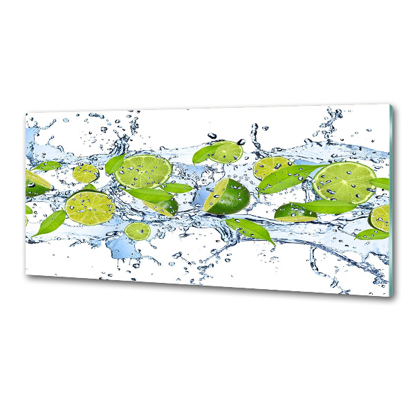 Küchen wandpaneel Limetten und Wasser