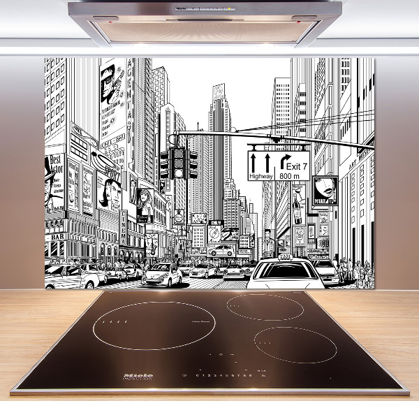 Glasrückwand für die küche Straßen von New York