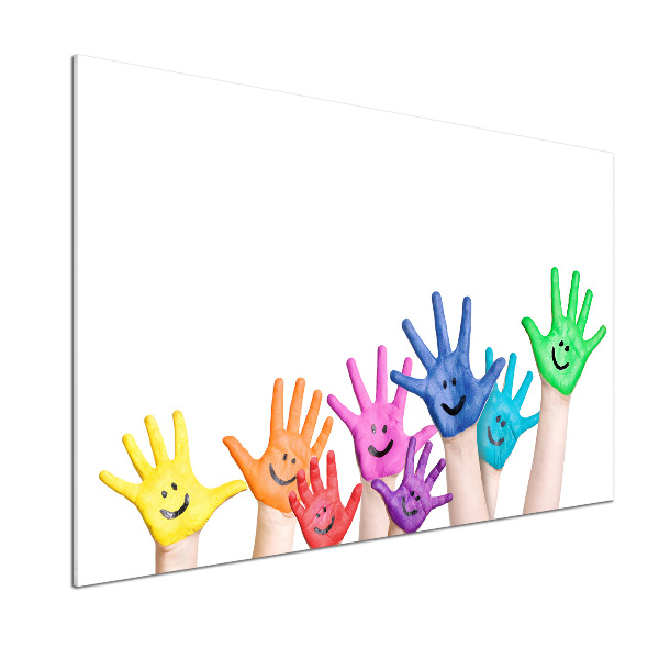 Platte für Küchenrückwand Bemalte Hände