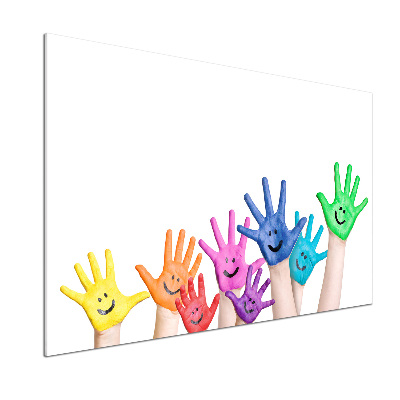 Platte für Küchenrückwand Bemalte Hände