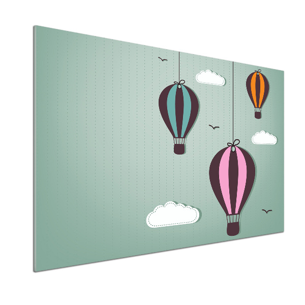 Glasrückwand für die küche Fliegende Ballons