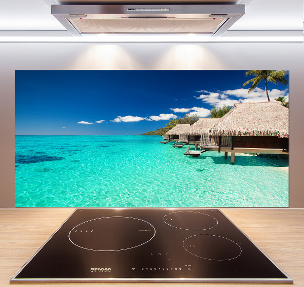 Glasrückwand für die küche Bungalows über dem Wasser