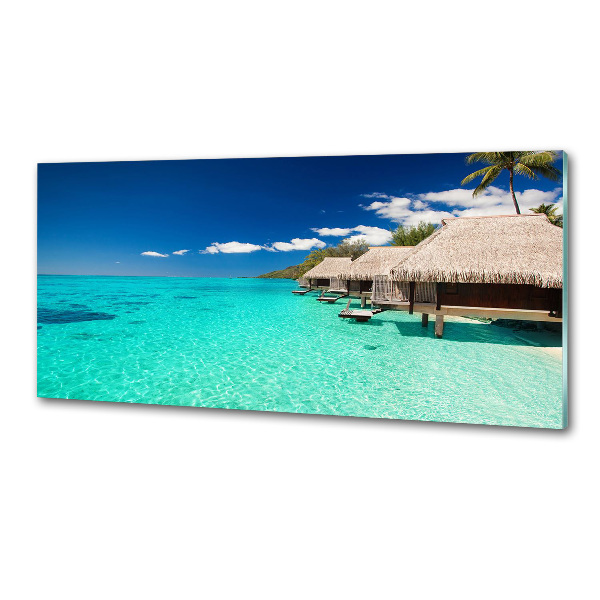 Glasrückwand für die küche Bungalows über dem Wasser