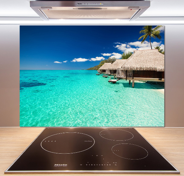 Glasrückwand für die küche Bungalows über dem Wasser