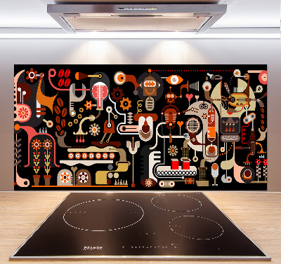 Küchen wandpaneel Kaffeeproduktion