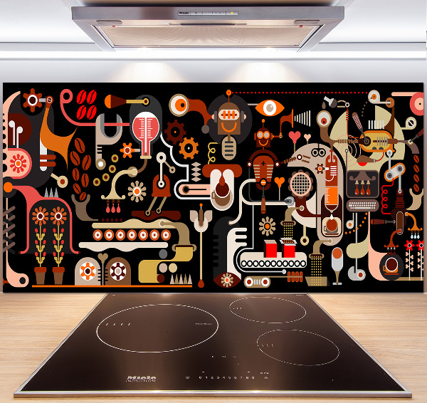 Küchen wandpaneel Kaffeeproduktion