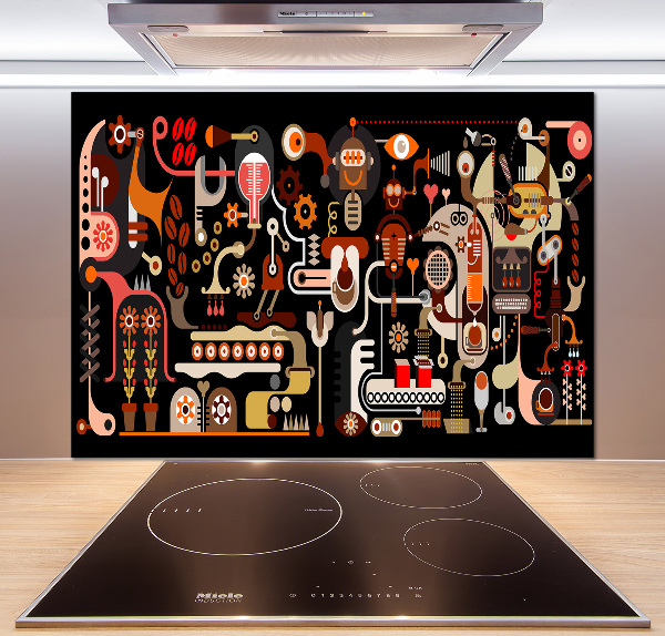 Küchen wandpaneel Kaffeeproduktion