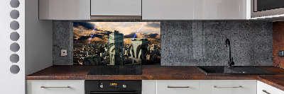 Küchen wandpaneel Sturm über Warschau