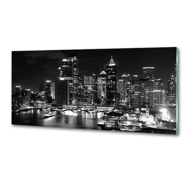 Glasrückwand für die küche Sydney bei Nacht