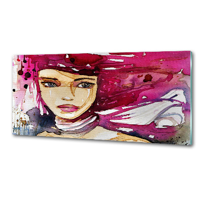 Glasrückwand für die küche Abstrakte Frau