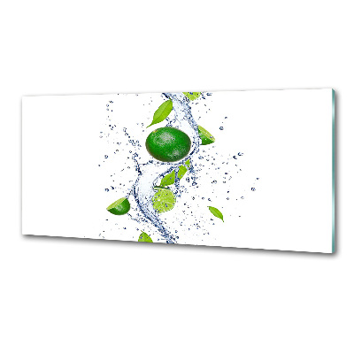 Platte für Küchenrückwand Limetten und Wasser