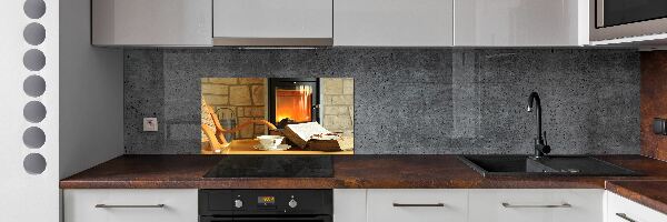 Platte für Küchenrückwand Kamin